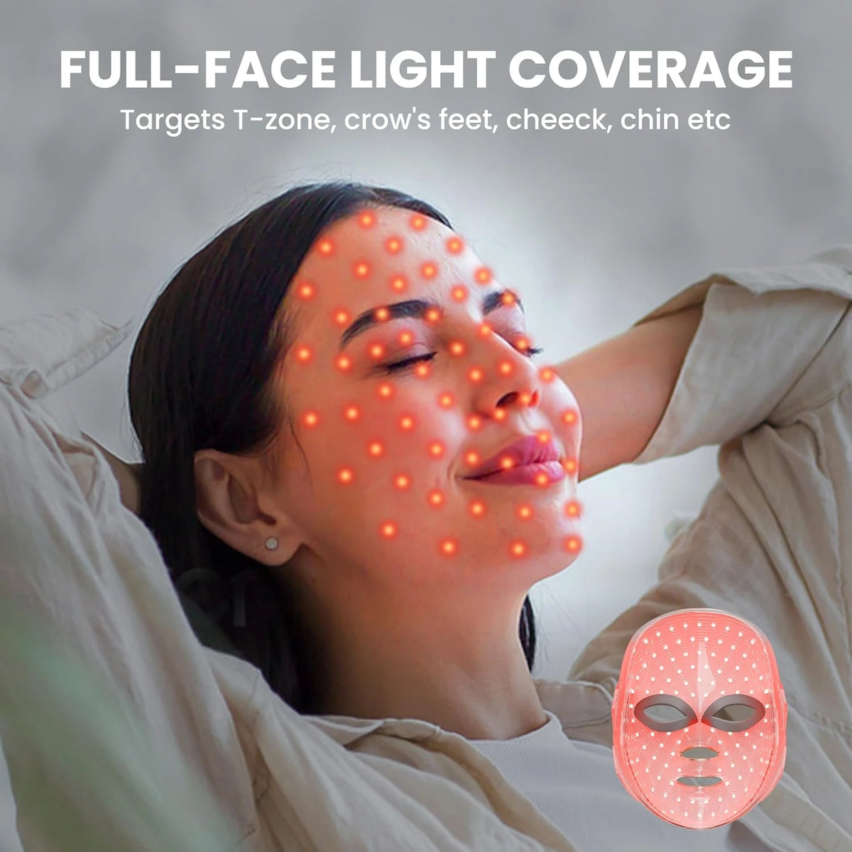 7-in-1 Color Red Light Therapy Facial Mask